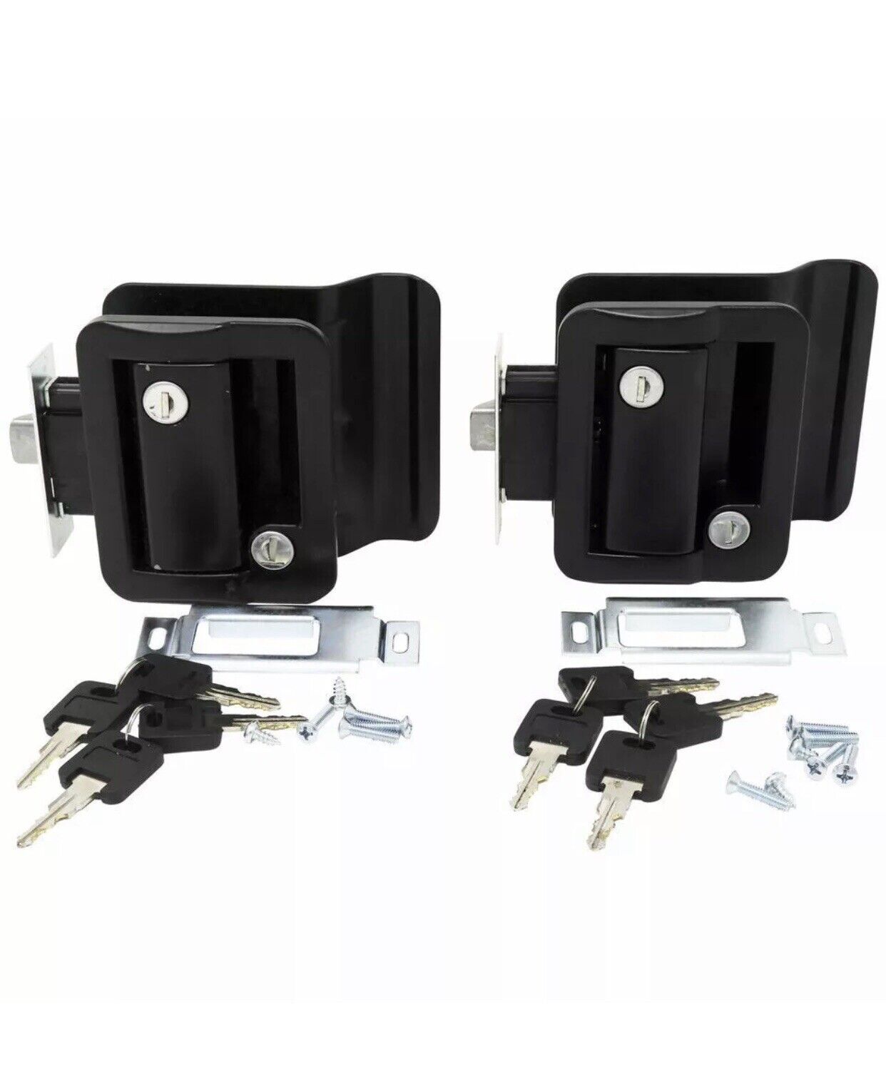 Black RV Paddle Entry Door Lock Latch Handle Knob Deadbolt NEW Camper Trailer - Foto 9