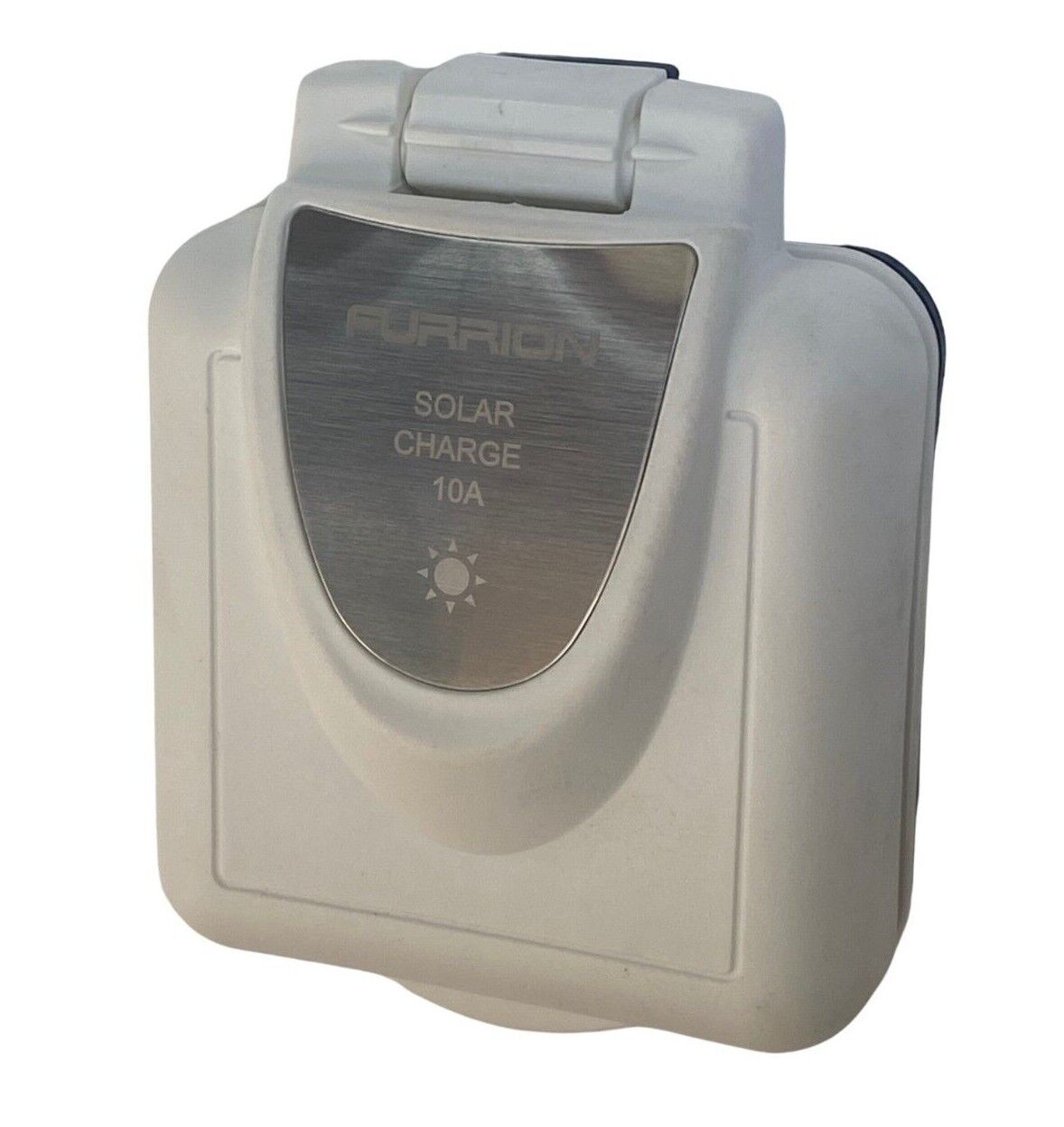 Furrion RV 10 Amp RV Solar Port Inlet White Marine Grade Camper Exteri