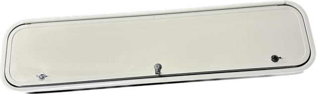 Lippert/LCI RV Cream Cargo Baggage Access Door Keyed 48 X 11 Camper-Mo