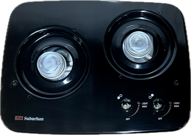 Suburban SDN2 RV Drop In Cooktop 3071A Black Trailer-Motorhome