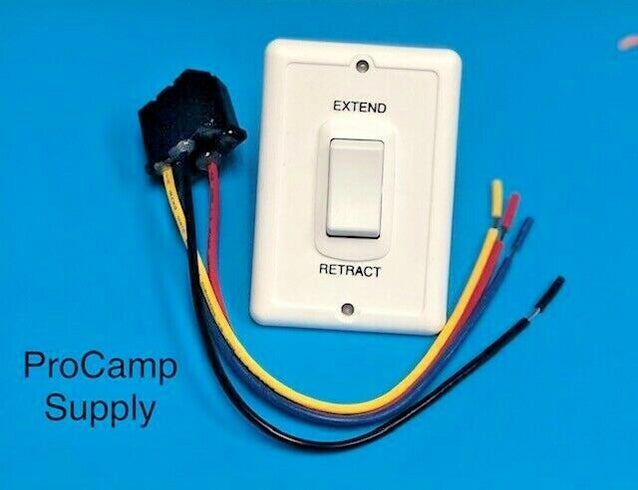 Retraction Switch SIGMA RV SLIDE OUT EXTEND RETRACT SWITCH +BEZEL, RELAY White