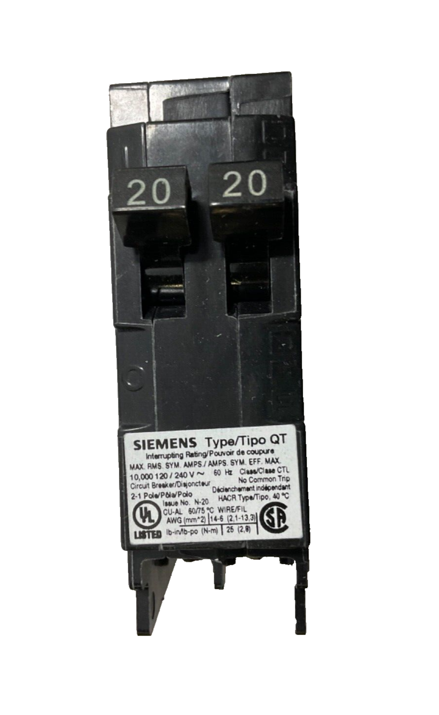 Q2020 Siemens Q2020 Circuit Breaker 20-20 Amp Double Breaker RV-Camper-Motor