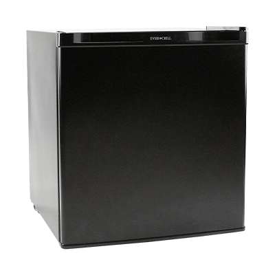 Everchill GBC-46 Compact RV Fridge W/ Freezer 1.7 Cubic Feet - Black Right Hand
