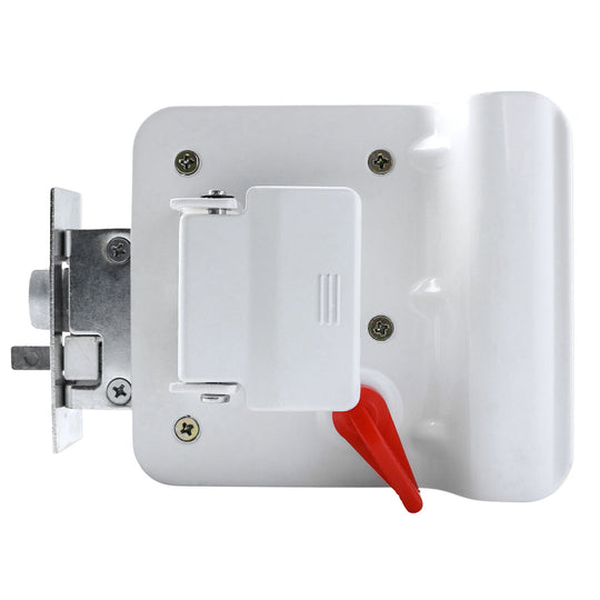 White RV Paddle Entry Door Lock Latch Handle Knob Deadbolt NEW Camper Trailer